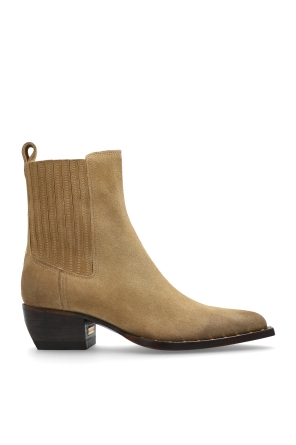 ショートブーツ・ブーティ ISABEL MARANT 'Deivy' ankle boots Beige Deivy 50 suede ankle boots in beige - Isabel Marant | Mytheresa